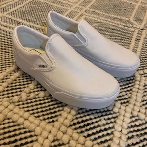 NEW White platform vans